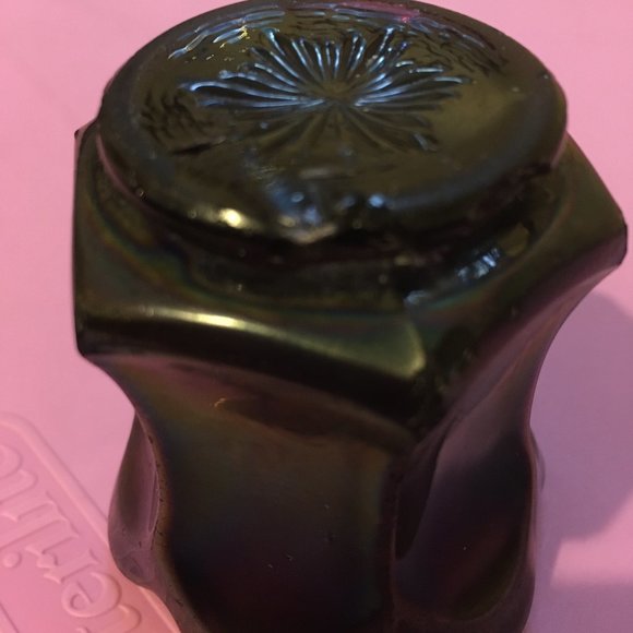 Vintage Amethyst Carnival Glass Toothpick Holder - Picture 10 of 16